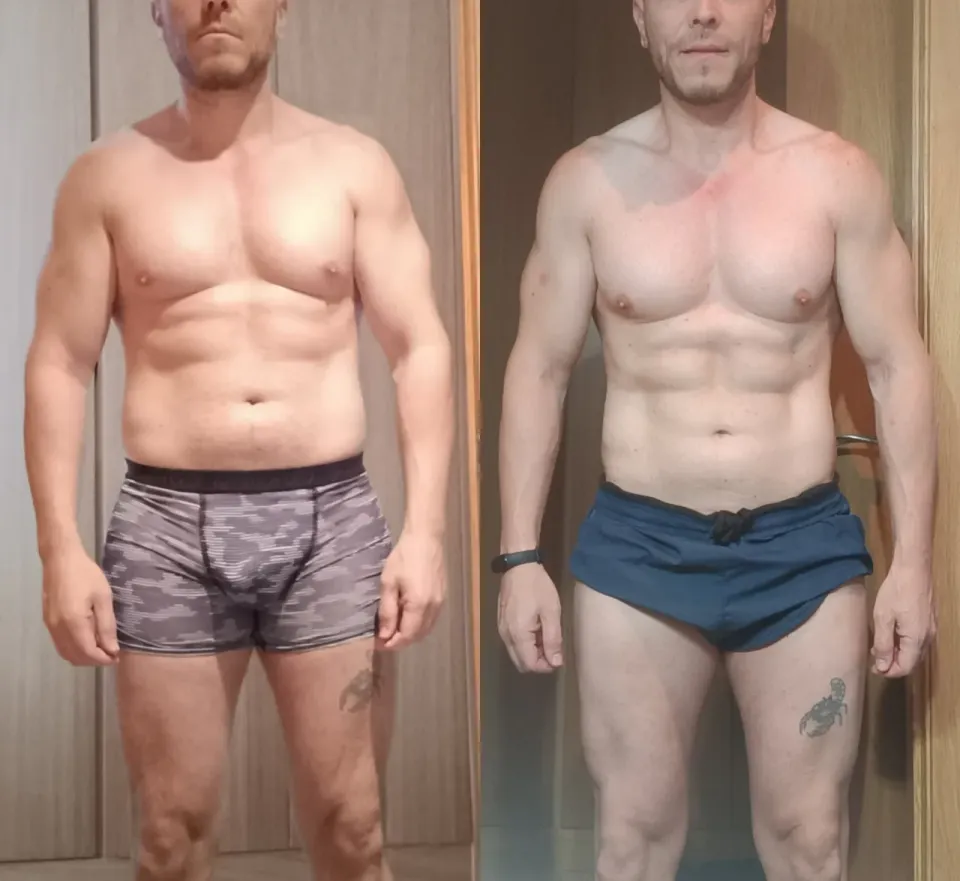 Fotos de antes y después de Jorge
